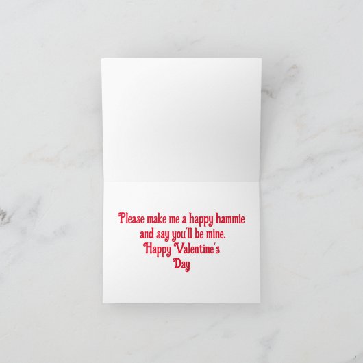 Schattige Hamster Met Hart Kaart (Binnen)