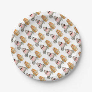 Schattige hamster met muffin illustratie cadeau papieren bordje