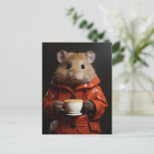 Schattige hamster met pindakaas in een Mok Briefkaart (Staand voorkant)