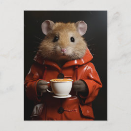 Schattige hamster met pindakaas in een Mok Briefkaart