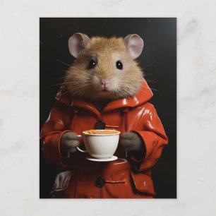 Schattige hamster met pindakaas in een Mok Briefkaart