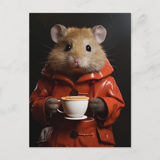 Schattige hamster met pindakaas in een Mok Briefkaart (Voorkant)