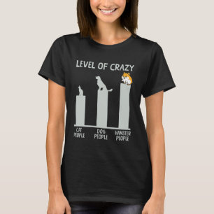 Schattige Hamster Niveau Van Dol Cat People Hond M T-shirt
