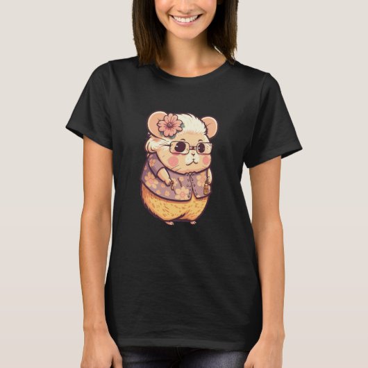 Schattige Hamster Oma Grootmoeder Nana 1 T-shirt (Voorkant)
