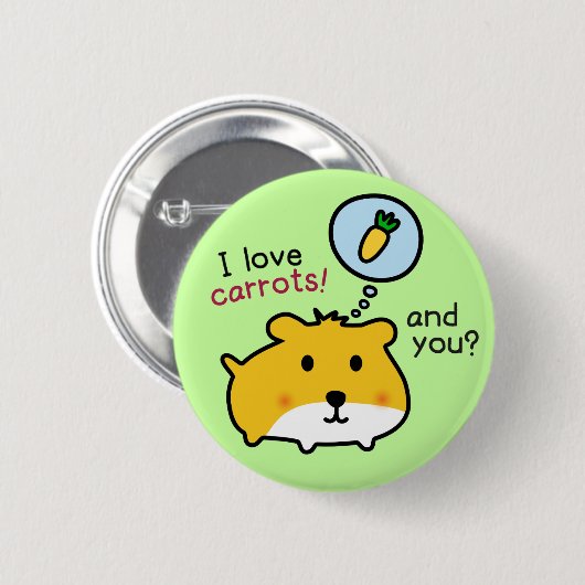 schattige hamster ronde button 5,7 cm (Voorkant /achterkant)