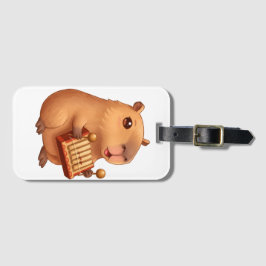 Schattige Hamster Rustic Straw Pet – Bagage Label