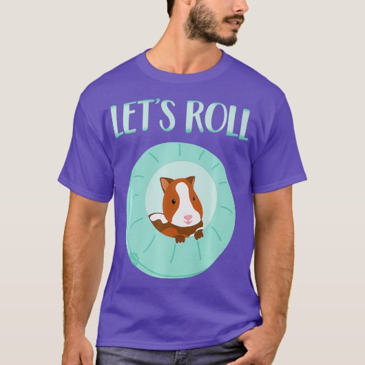 Schattige hamster spul grappig laat rollen hamster t-shirt (Voorkant)