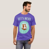 Schattige hamster spul grappig laat rollen hamster t-shirt (Voorkant volledig)