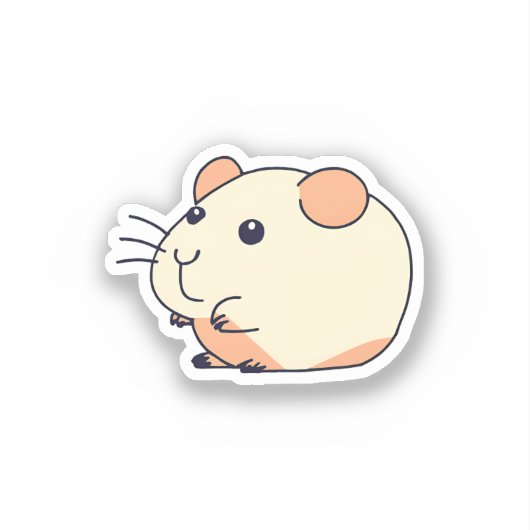 Schattige Hamster Sticker (Voorkant)