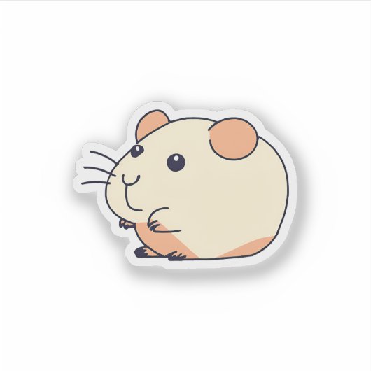 Schattige hamster sticker (Voorkant)