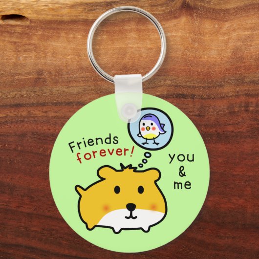 schattige hamster timmy en vrienden sleutelhanger (Voorkant)