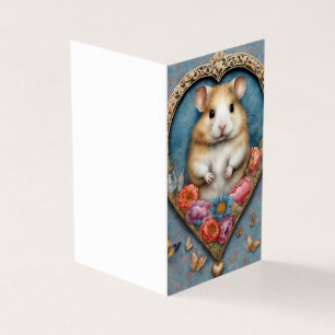 Schattige hamster Valentijnsdag Kaart
