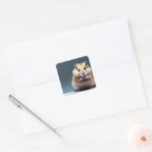 Schattige Hamster Vierkante Sticker (Envelop)