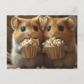 Schattige hamsters met popcorn briefkaart (Voorkant)