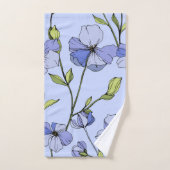Schattige hand getekende bloemenblauwe Schattigee  Bad Handdoek (Handdoek)
