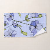 Schattige hand getekende bloemenblauwe Schattigee  Bad Handdoek (Handdoek)