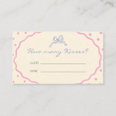 Schattige Hand Getekende Kleurrijke Hoeveel Kusjes Informatiekaartje (Voorkant)