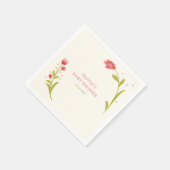 Schattige Hand getrokken bloemenBaby shower Servet (Hoek)