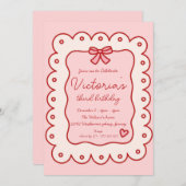 Schattige Hand Getrokken Boog Verjaardag Kaart (Voorkant / Achterkant)