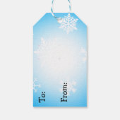 Schattige Hand getrokken Pinguïn met Sneeuwballen Cadeaulabel (Achterkant)