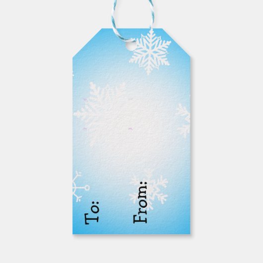 Schattige Hand getrokken Pinguïn met Sneeuwballen Cadeaulabel (Achterkant)