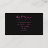 Schattige Hand getrokken roze hart Visitekaartje (Achterkant)