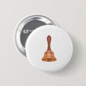Schattige handbel ronde button 5,7 cm (Voorkant /achterkant)