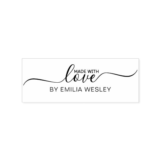 Schattige handgemaakt met liefde Small Business of Rubberstempel (Afrduk)