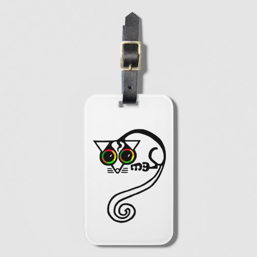 Schattige handgetekend - POSSUM - Marsupial - Groe Bagagelabel (Voorkant (verticaal))