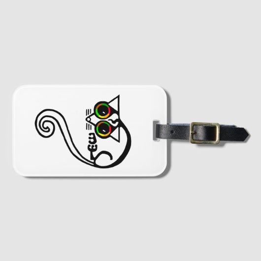 Schattige handgetekend - POSSUM - Marsupial - Groe Bagagelabel (Voorkant (horizontaal))