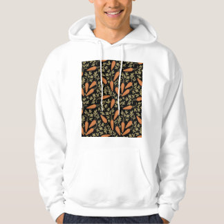 Schattige handgetekend wortelpatroon hoodie