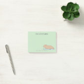 Schattige handgetekende Capybara Rainforest Zoo An Post-it® Notes (Kantoor)