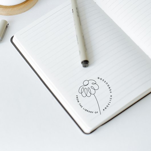 Schattige handgetekende Daisy Flower Custom Librar Rubberstempel