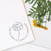 Schattige handgetekende Daisy Flower Custom Librar Rubberstempel
