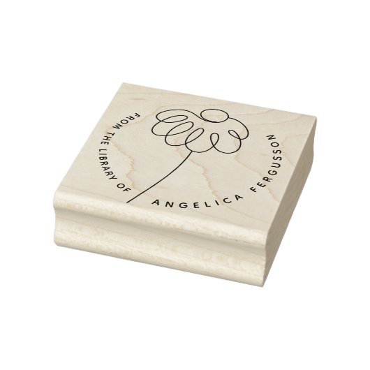 Schattige handgetekende Daisy Flower Custom Librar Rubberstempel (Stempel)