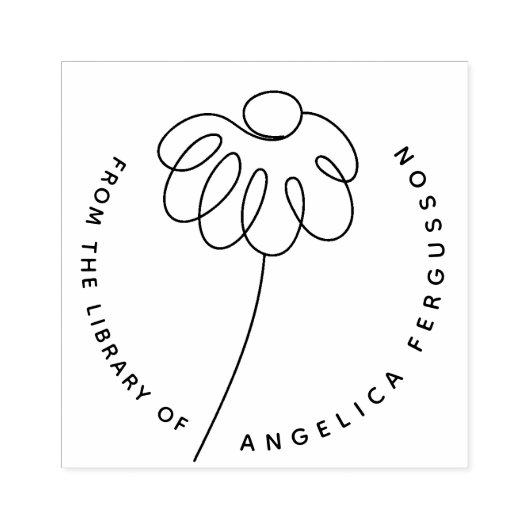 Schattige handgetekende Daisy Flower Custom Librar Rubberstempel (Afrduk)