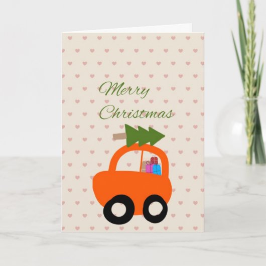 Schattige handgetekende kerstkaart kaart (Voorkant)