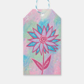 Schattige handgetekende pastelbloem cadeaulabel (Voorkant)