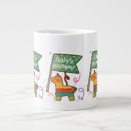 Schattige Handgetekende Verjaardag Grote Koffiekop