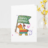 Schattige Handgetekende Verjaardag Kaart (Gele Bloem)