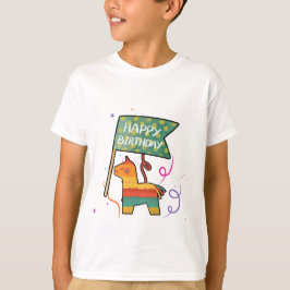Schattige Handgetekende Verjaardag T-shirt