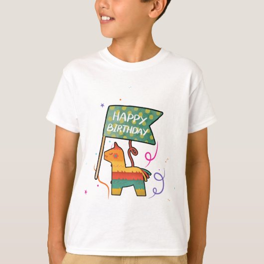 Schattige Handgetekende Verjaardag T-shirt (Voorkant)