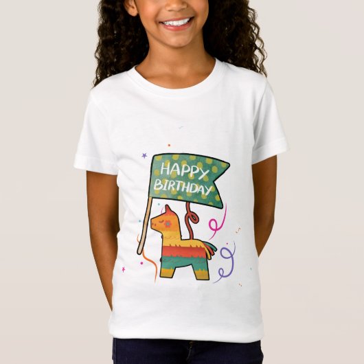 Schattige Handgetekende Verjaardag T-shirt (Voorkant)