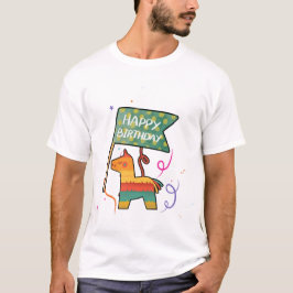 Schattige Handgetekende Verjaardag T-shirt