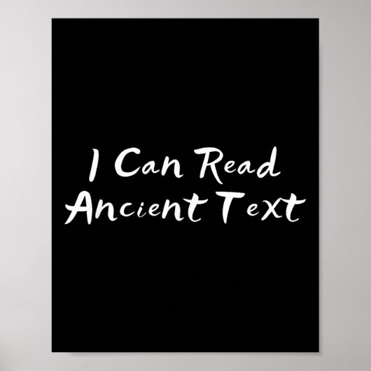 Schattige handschrift Ik kan oude tekst lezen Poster (Voorkant)