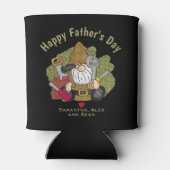 Schattige Handyman & Carpenter Garden Gnome Blikjeskoeler (Achterkant)