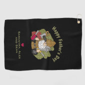 Schattige Handyman & Carpenter Garden Gnome Golfhanddoek (Horizontaal)