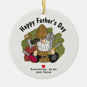 Schattige Handyman & Carpenter Garden Gnome Keramisch Ornament