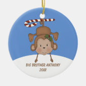 Schattige Hanging Monkey Big Brother Ornament (Voorkant)