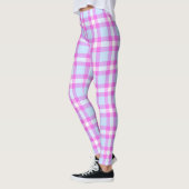 Schattige Hannah Pink Frost Buffel Check geruite P Leggings (Links)